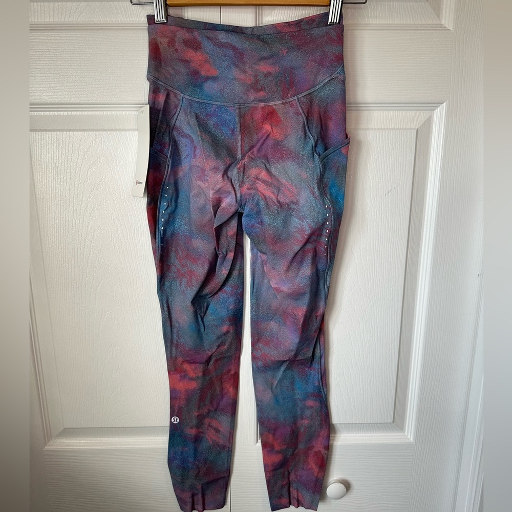Lululemon Fast and Free HR Tight 25” with Pockets Hazy Afterglow Multi - Picture 12 of 13
